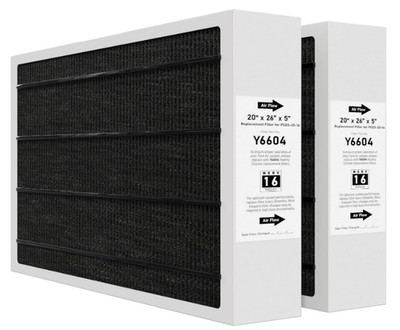 Two Y6604  20 X 26 X 5 Inch MERV 16 Air Filter Replacement  PureAir PCO3-20-16