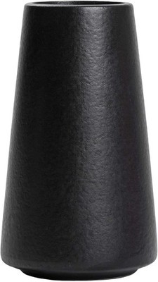 Matte Black Vase - Black Flower vase, 6'' Small Simple Modern Ceramic Vases for 
