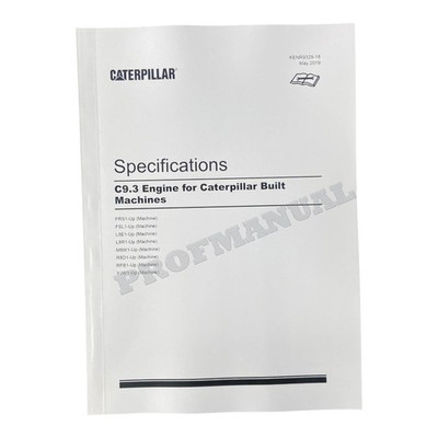 Caterpillar C9.3 Engine Built Machine Specification Service Manual