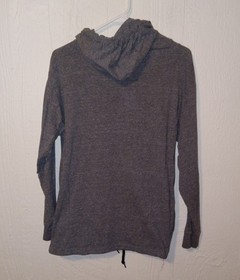 Victoria's Secret PINK Hoodie Women Small Gray Leopard Print Cowl Neck Pullover