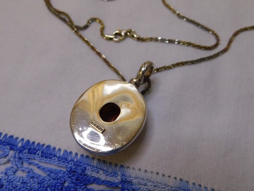 Suarti of Bali Sterling Silver Amber Pendant Necklace 925 BA - Picture 11 of 12