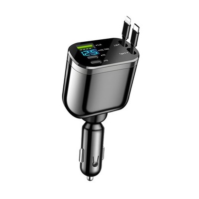Ankuee Retractable Car Charger, 4 in 1 Super Fast Vehicle Phone Charger... 