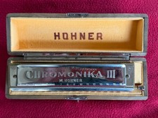 Vintage Hohner 64 Chromonica harmonica MK 3 -original box  - VGC