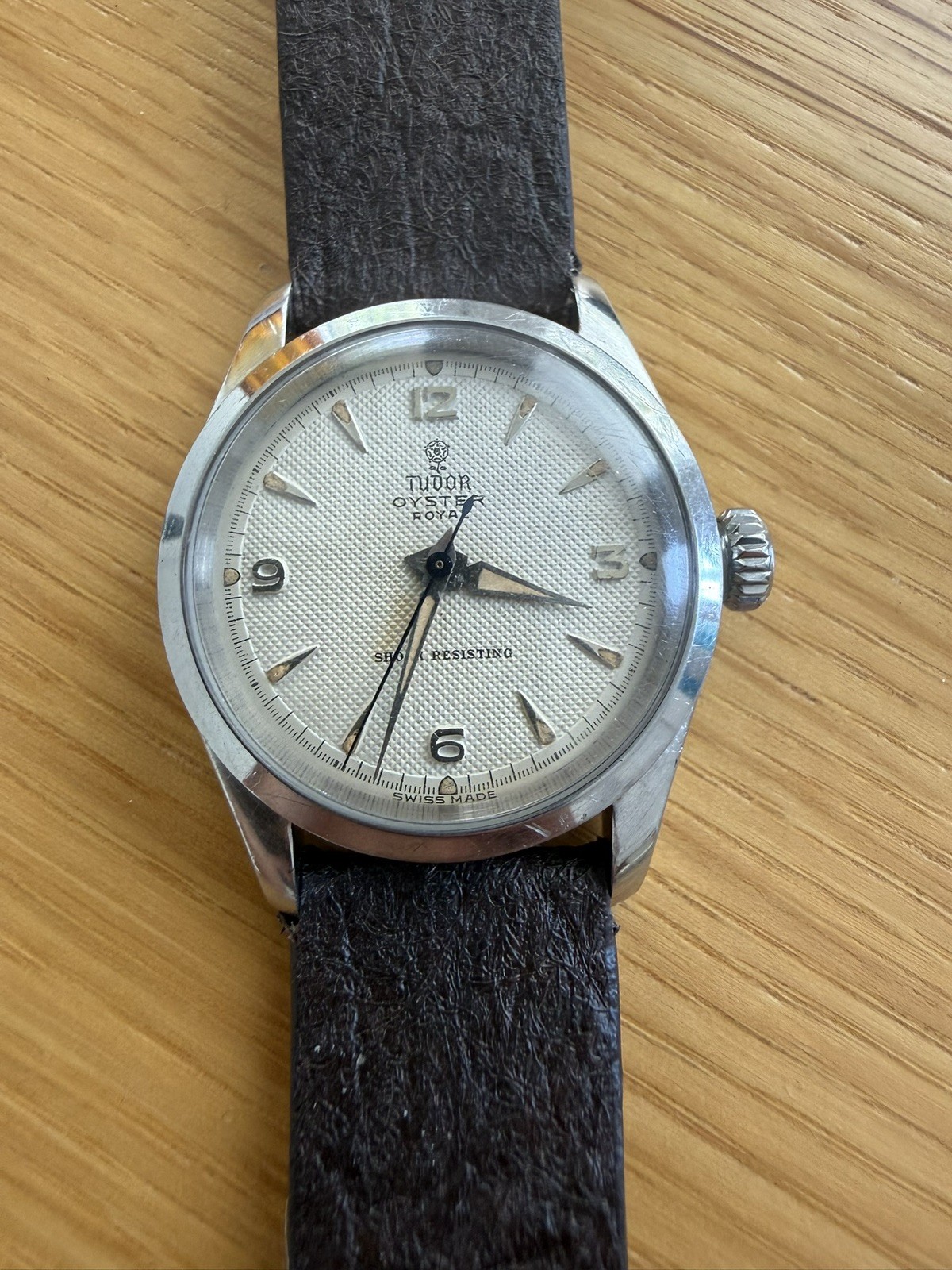 Vintage Tudor Rolex Oyster Royal 7903 Manual  Hand Wind Watch Honeycomb/ Waffle image 3