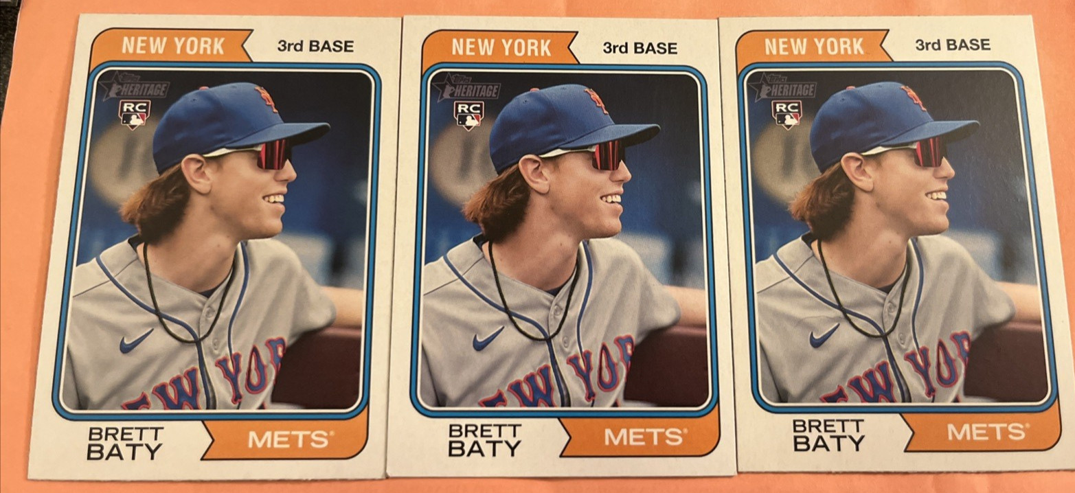 3 - 2023 Topps Heritage Brett Baty RC #265