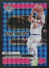 2024-25 Panini Mosaic Jalen Brunson Give And Go Pink Fluorescent /10 #11