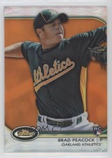 2012 Topps Finest Orange Refractor 68/99 Brad Peacock #51 0o9