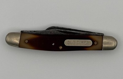 VINTAGE Schrade Old Timer Junior Pocket Knife 3 Blade Delrin Handle 108OT NY USA