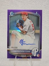 2025 Bowman Draft - Chrome Prospect Autographs Matthew Fisher #CPA-MF Purple...