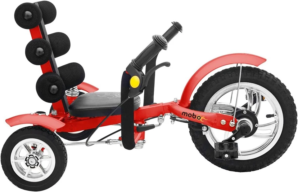 Mobo Mini- The World's Smallest Luxury Three Wheeled Cruiser 12-Inch, Red  - Image 3 of 4