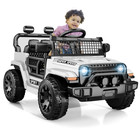 OROFULL 12V Electric Ride On Car with Remote Control & Music for Toddlers, White — photo 2