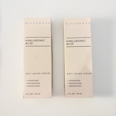 Asterwood Hyaluronic Acid Anti-Aging 2oz Exp 4/27 New Sealed Bottles 2 Pack