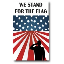 We Stand For The Flag American Magnet Decal, 3x5 In Automotive Magnet for Car