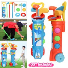 Golf Club Set Putter Practice Play Fun Sports Kids Toy Caddy Balls Plastic
