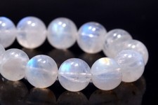 9MM Genuine Natural Blue Flash Moonstone Beads Grade AAA Round Loose Beads 7"