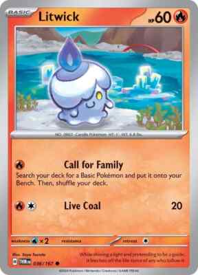 Litwick - 036/167 - Common - SV06: Twilight Masquerade - Pokemon