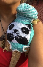 SNUGGABLE PANDA   PRINTS XLRG SOFT SLEEVELESS BODY SHIRT HOODY 4 BEARDED DRAGON