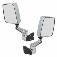 Performance Manual Side View Chrome Mirror For 87-95 97-02 Jeep Wrangler Pair