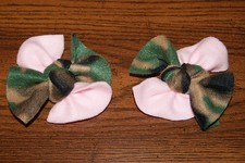 2 New Lt. Baby Pink Girl Camo Army Hunting Handmade Knotted Fleece Cat Toys BCR