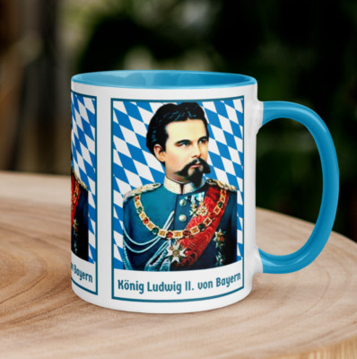 Premium Kaffeetasse König Ludwig II. von Bayern Schloss Neuschwanstein Germany!