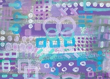 ABSTRACT 2019-69 Collectible ORIGINAL Acrylic Painting by Artist Benita Blair