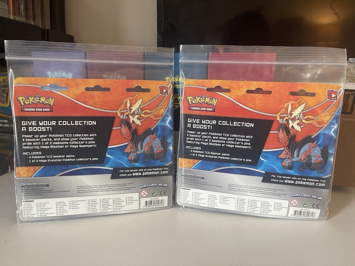 POKEMON 2015 3-Pack Mega BLAZIKEN & SWAMPERT Collector's Pin