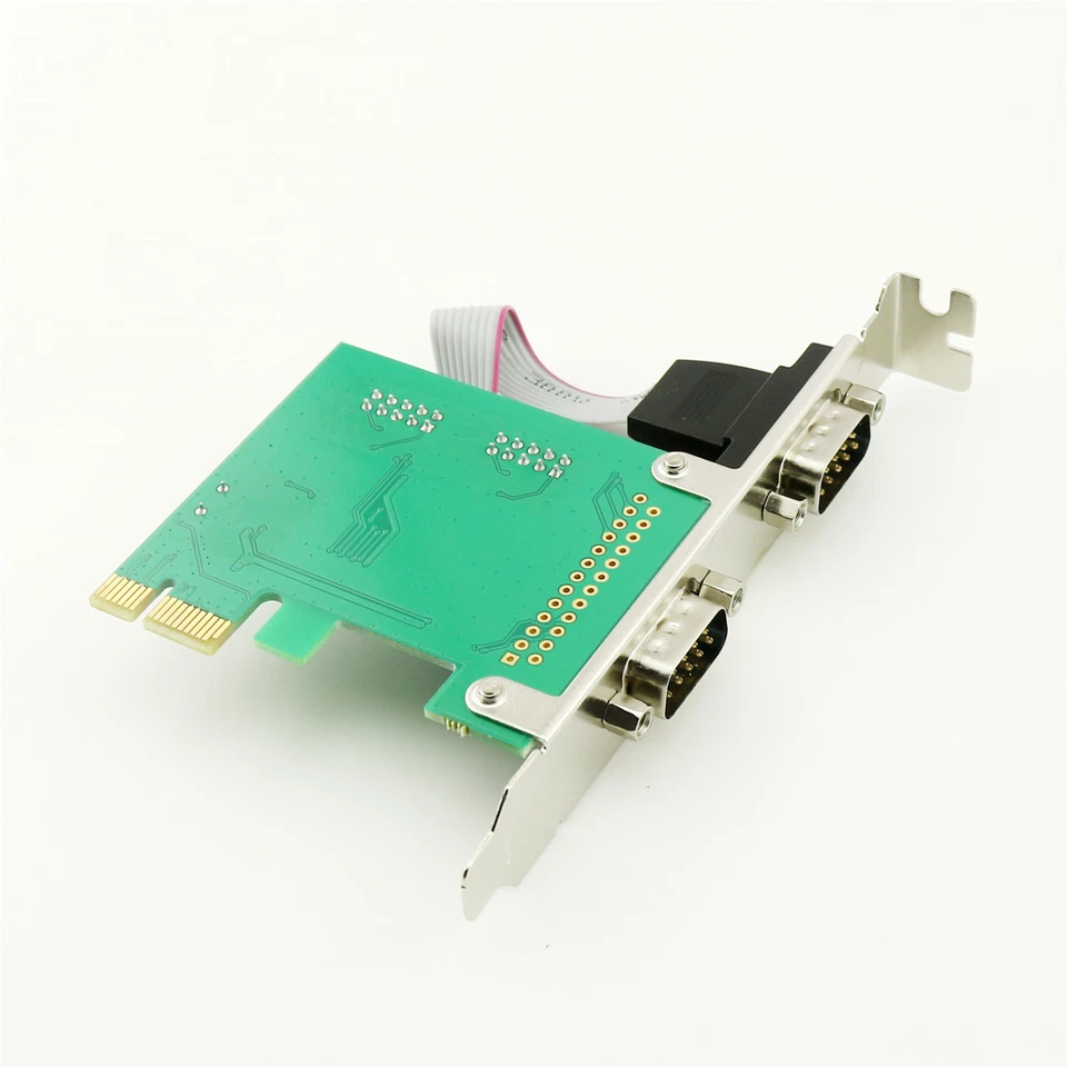 1x 9-Pin Serial Ports DB9 RS232 PCI-E Adapter Card Full Height Free High Profile - Image 3 of 4