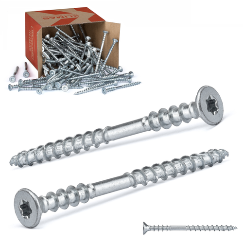 DMX Distanzschrauben 6x120mm TORX - 100 Stück Abstandsschrauben Für Holz