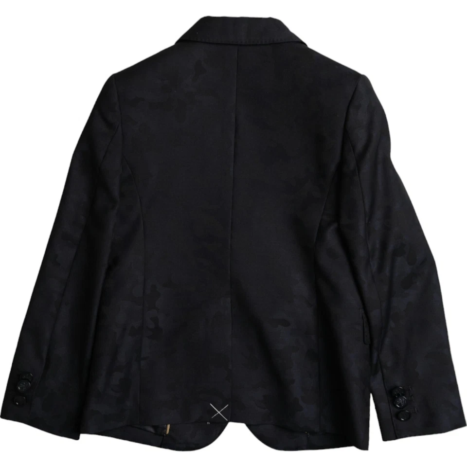 DOLCE & GABBANA Kids Black Jacquard 1 Button Suit Single Breasted s.Tag 5 Years Foto 4 de 4