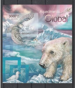 Guinea-Bissau 2012,  Arctic Owl, IMPERF / IMPERFORATED block