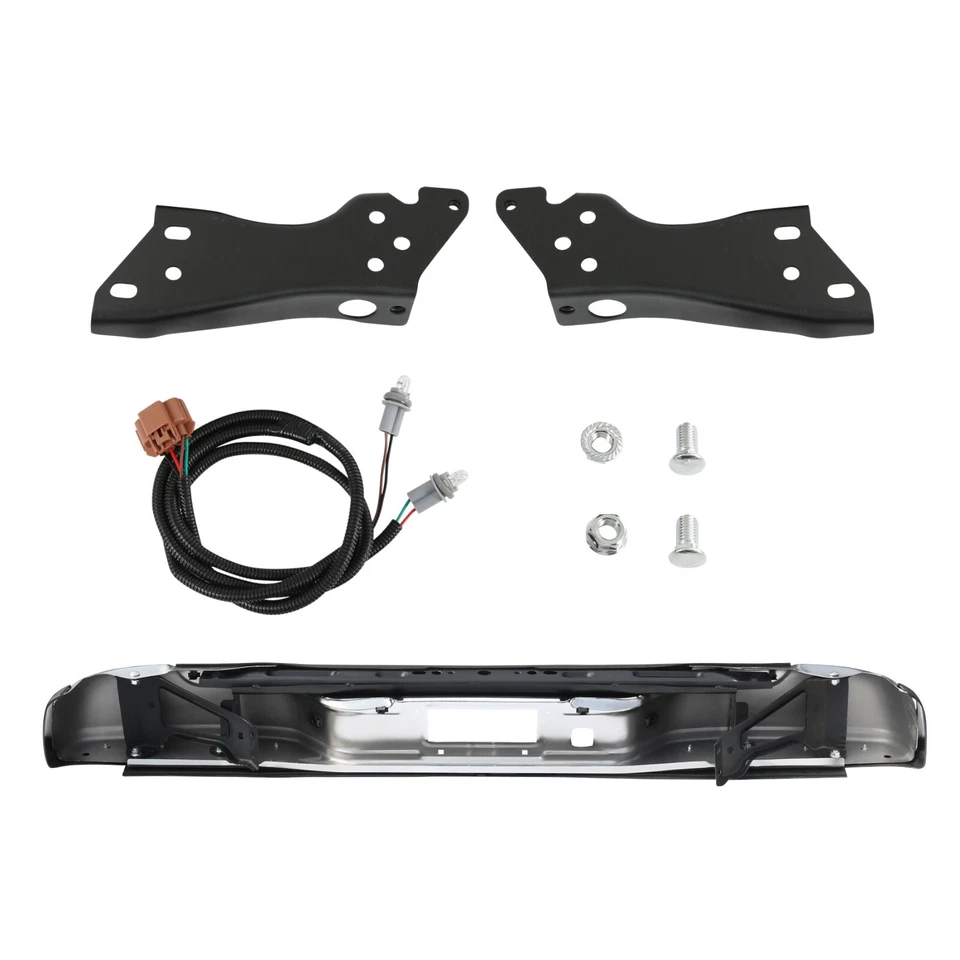 Chrome Rear Bumper For Chevy Silverado 1999-2007 for GMC Sierra 1500 2500 - Image 2 of 4