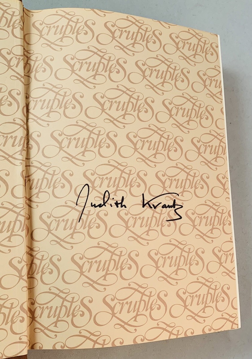 Scruples-Judith Krantz-SIGNED!!-First/1st Edition/2nd Printing-1st