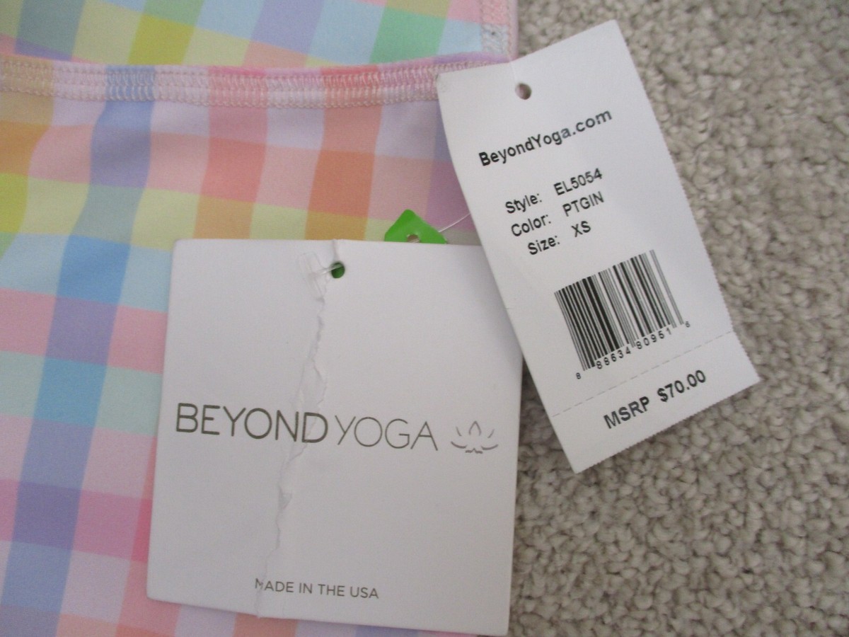 Beyond Yoga Women's XS Shorts Pastel Multicolor Gingham | eBay