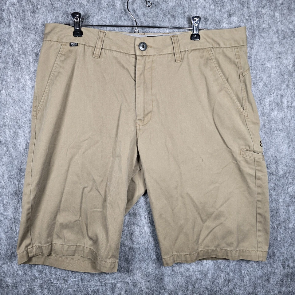 Pantalones Cortos FOX Racing Heritage Forjados Para Hombre Beige Tostado Chino Exterior Medidas 35 Envío y Envío Foto 2 de 4