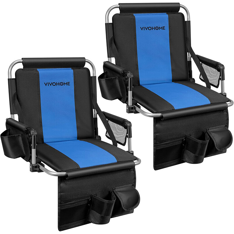 Stadium Chair Portable Bleacher Chair Foldable Reclining Stadium