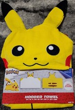Pokemon Pikachu Kids Hooded Bath Towel Wrap Beach Pool 24 x50 New