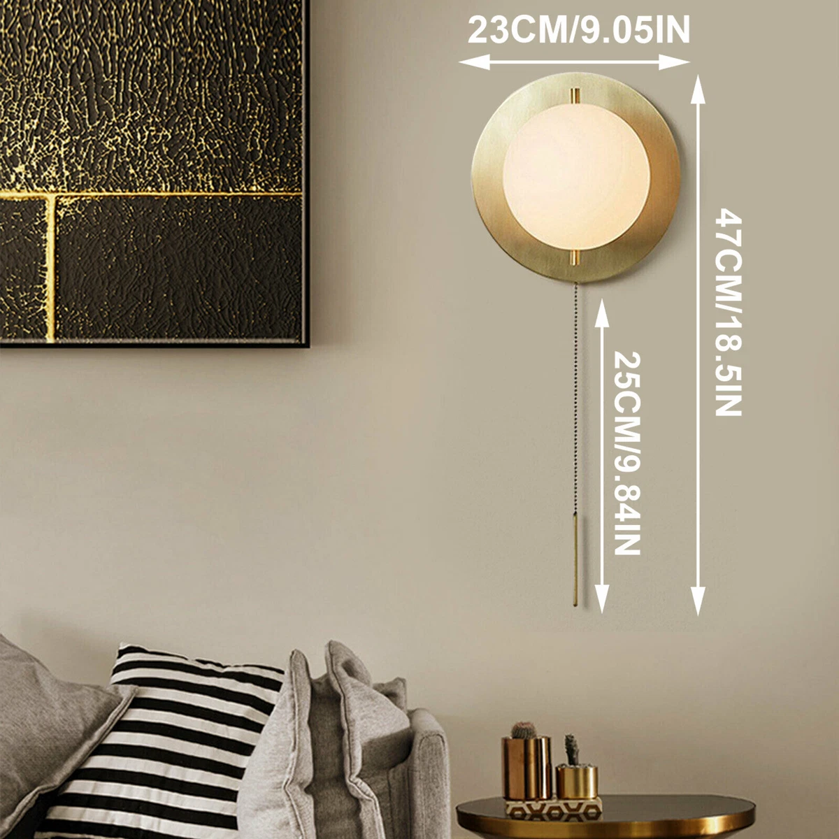 Pull string cheap wall sconce