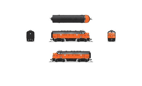 BROADWAY LTD CALIBRE N EMD F7A DC/DCC LISTO SIN SONIDO SIGILOSO MILW #113A PN 9082 | Zustand: New