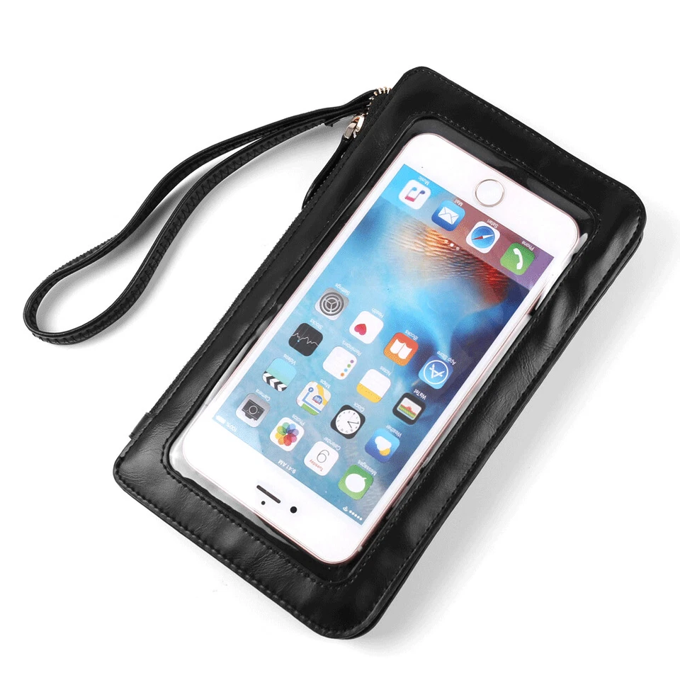 Black Clear Touch Screen Zipper Wallet Case For iPhone 16 Pro Max / 16 Pro / 16 - Image 2 of 4