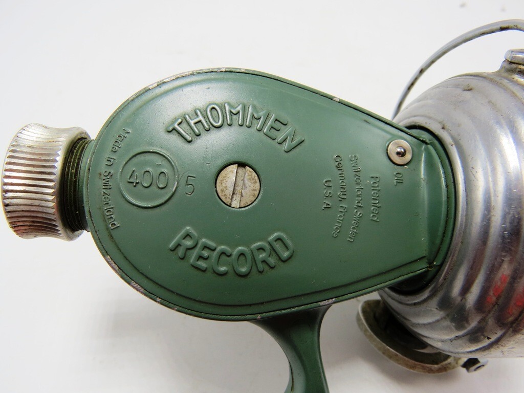 Rare Left-Hand THOMMEN RECORD #400 Switzerland Spinning Reel Rare Left-Hand THOMMEN RECORD #400 Switzerland Spinning Reel