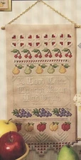Stitch World Blessed Fruits Hardanger Sampler Counted Cross Stitch Pattern