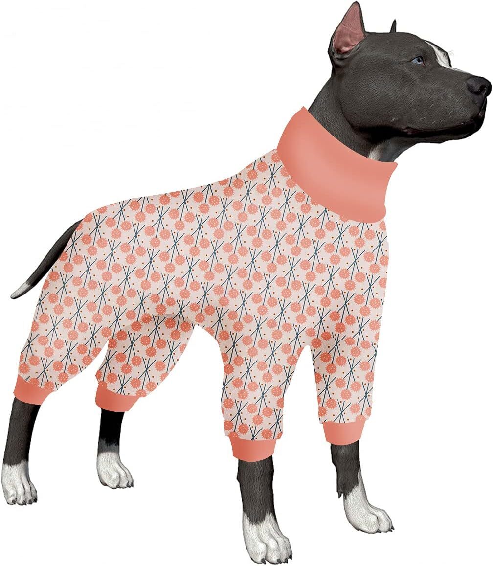 LovinPet Dog Pitbull Pajamas Jumpsuit Pet Anxiety Relief Surgery