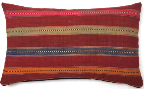Kelim Kissen Nomaden Antik Shahsavan Jejim Kilim Handgewebt Rot Pillow Cushion - Bild 1 von 12