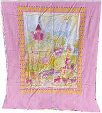 Copripiumino matrimoniale Ikea Princess Castle Crown Naturkan rosa COTONE ottime condizioni