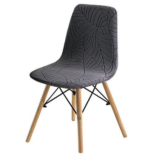 1x Jacquard Shell Chair Cover Stretch Armless Chair Slipcover Dining Seat Cover - Picture 5 of 19