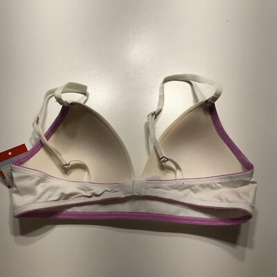 Cat & Jack Wire Free Bra Womens M/32A True White 1 Piece Adjustable Strap NWT