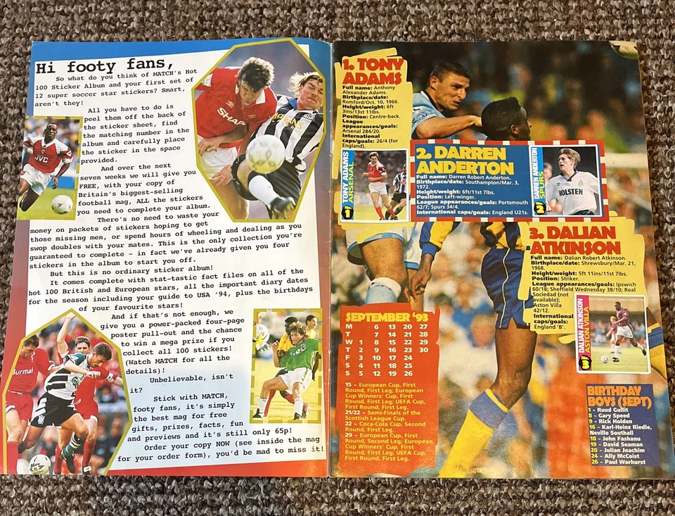 Vintage Match's Hot 100 Sticker Album 1993 - 100% Complete - Image 3 of 4