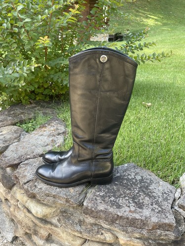 Frye Damengröße 7 B schwarze kniehohe modische Lederstiefel - Bild 9 von 15