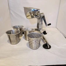 Vintage Saladmaster Food Cutter Slicer Shredder Grater with 4 Cones