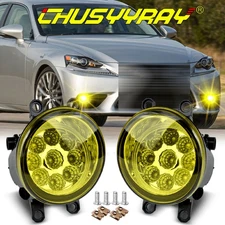Pair Fog Lights LED Bumper Driving Lamp Assembly Fit LEXUS IS250 2011-2015